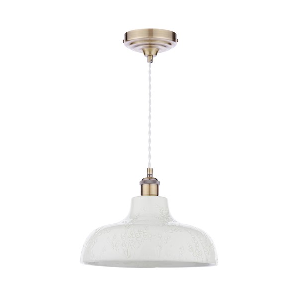 (image for) Laura Ashley Rufus Pendant Antique Brass